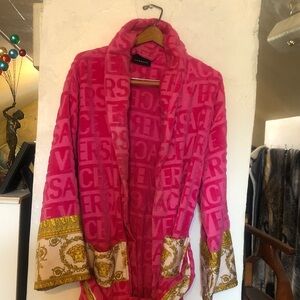 Versace long baroque robe men’s small women medium; warm ! great condition